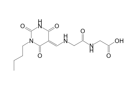 [({[(E)-(1-butyl-2,4,6-trioxotetrahydro-5(2H)-pyrimidinylidene)methyl]amino}acetyl)amino]acetic acid