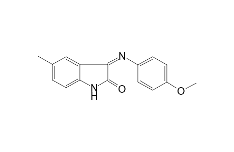 (3Z)-3-[(4-Methoxyphenyl)imino]-5-methyl-1,3-dihydro-2H-indol-2-one