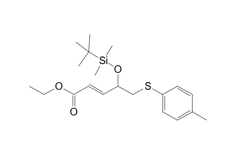(-)-[2E,3(R)]-Ethyl 4-(tert-Butyldimethylsilyloxy)-5-(p-tolylsulfenyl)-2-pentanoate