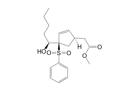 Methyl [(1S*,4R*)-4-benzenesulfonyl-4-{(S*)-1-hydroxypentyl}-2-cyclopenten-1-yl]acetate