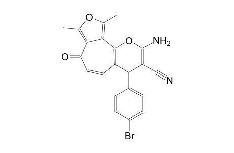 2-amino-4-(4-bromophenyl)-8,10-dimethyl-7-oxo-4H,7H-furo[3',4':6,7]cyclohepta[1,2-b]pyran-3-carbonitrile