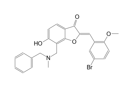 3(2H)-benzofuranone, 2-[(5-bromo-2-methoxyphenyl)methylene]-6-hydroxy-7-[[methyl(phenylmethyl)amino]methyl]-, (2Z)-
