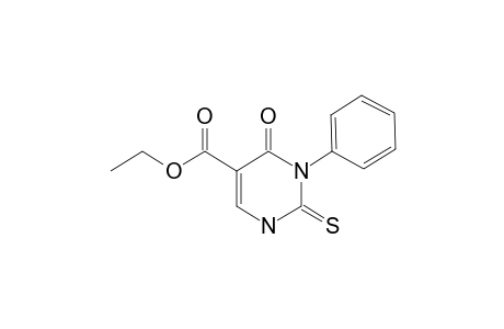 4-oxo-3-phenyl-1,2,3,4-tetrahydro-2-thioxo-5-pyrimidinecarboxylic acid, ethyl ester