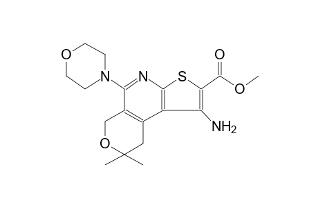 methyl 1-amino-8,8-dimethyl-5-(4-morpholinyl)-8,9-dihydro-6H-pyrano[4,3-d]thieno[2,3-b]pyridine-2-carboxylate