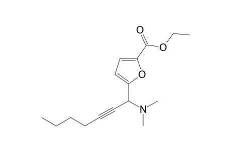 5-[1-(dimethylamino)hept-2-ynyl]-2-furancarboxylic acid ethyl ester