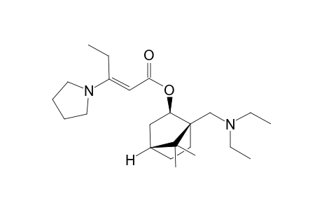 (1R,2R,4R)-1-Diethylaminomethyl-7,7-dimethylbicyclo[2.2.1]hept-2-yl (E)-3-(pyrrolidin-1-yl)pent-2-enoate