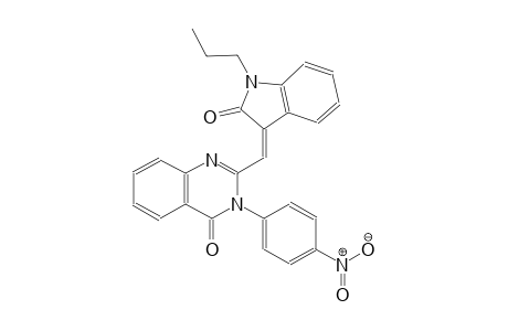 4(3H)-quinazolinone, 2-[(Z)-(1,2-dihydro-2-oxo-1-propyl-3H-indol-3-ylidene)methyl]-3-(4-nitrophenyl)-
