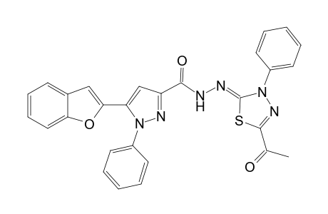 N'-[5'-Acetyl-3'-phenyl-1',3',4'-thiadiazol-2'(3H)-ylidene]-5-(benzofuran-2"-yl)-1-phenyl-1H-pyrazole-3-(carbonyl)hydrazide