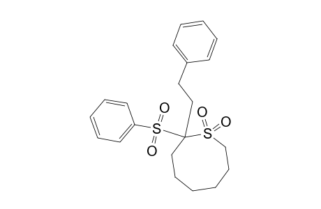 Thiocane, 2-(2-phenylethyl)-2-(phenylsulfonyl)-, 1,1-dioxide
