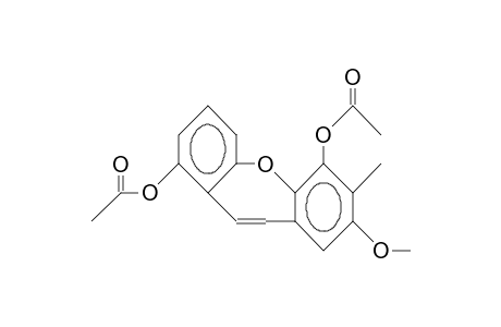 8-Methoxy-7-methyl-dibenz(B,F)oxepin-1,6-diol diacetate