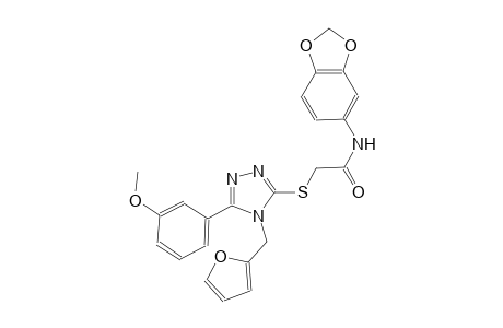 N-(1,3-benzodioxol-5-yl)-2-{[4-(2-furylmethyl)-5-(3-methoxyphenyl)-4H-1,2,4-triazol-3-yl]sulfanyl}acetamide