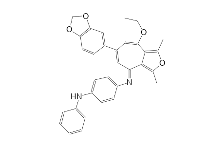 N~1~-[(4E)-6-(1,3-benzodioxol-5-yl)-8-ethoxy-1,3-dimethyl-4H-cyclohepta[c]furan-4-ylidene]-N~4~-phenyl-1,4-benzenediamine