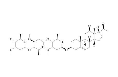 SARCOSTIN_3-O-ALPHA-CYMAROPYRANOSYL-(1->4)-ALPHA-OLEANDROPYRANOSYL-(1->4)-BETA-CYMAROPYRANOSIDE