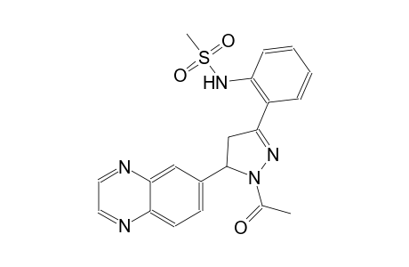 methanesulfonamide, N-[2-[1-acetyl-4,5-dihydro-5-(6-quinoxalinyl)-1H-pyrazol-3-yl]phenyl]-