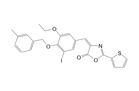 (4E)-4-{3-ethoxy-5-iodo-4-[(3-methylbenzyl)oxy]benzylidene}-2-(2-thienyl)-1,3-oxazol-5(4H)-one