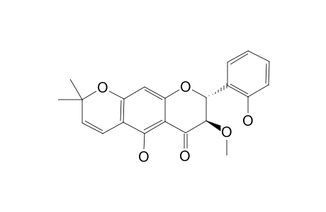 BUCERACIDIN-A;5,2'-DIHYDROXY-3-METHOXY-6,7-(2'',2''-DIMETHYLCHROMENE)-FLAVANONE