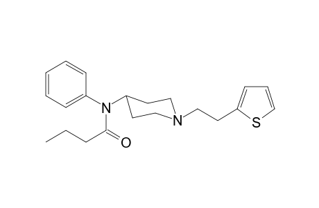 N-Phenyl-N-(1-[2-(thiophen-2-yl)ethyl]piperidin-4-yl)butanamide