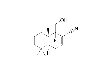 (+-)-11-Hydroxy-9a-fluoro-7-drimene-12-carbonitrile