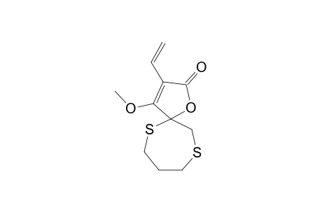 1,5-Dithia-4'-methoxy-3'-ethenylspiro[4.6]-2'(5'H)-furanone