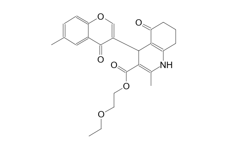 2-Ethoxyethyl 2-methyl-4-(6-methyl-4-oxidanylidene-chromen-3-yl)-5-oxidanylidene-4,6,7,8-tetrahydro-1H-quinoline-3-carboxylate