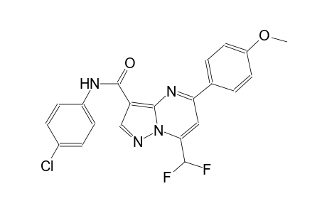 N-(4-chlorophenyl)-7-(difluoromethyl)-5-(4-methoxyphenyl)pyrazolo[1,5-a]pyrimidine-3-carboxamide