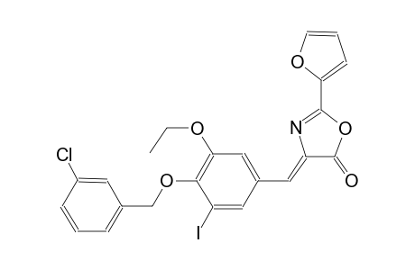 (4Z)-4-{4-[(3-chlorobenzyl)oxy]-3-ethoxy-5-iodobenzylidene}-2-(2-furyl)-1,3-oxazol-5(4H)-one