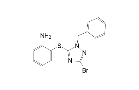 benzenamine, 2-[[3-bromo-1-(phenylmethyl)-1H-1,2,4-triazol-5-yl]thio]-