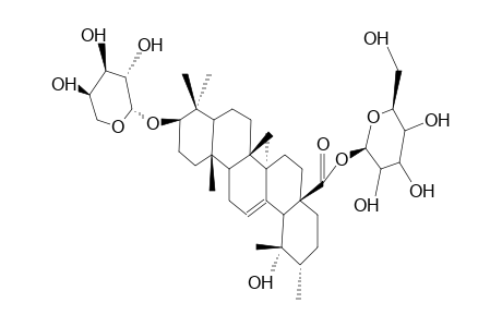 ZIYUGLUCOSIDE I ; 3-O-alpha-L-ARABINOPYRANOSYL-POMOLIC ACID 28-O-beta-D-GLUCOPYRANOSIDE