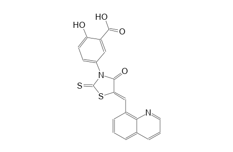 benzoic acid, 2-hydroxy-5-[(5Z)-4-oxo-5-(8-quinolinylmethylene)-2-thioxothiazolidinyl]-
