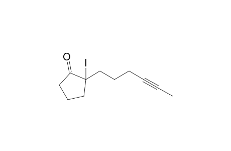 2-(4-Hexynyl)-2-iodo-1-cyclopentanone