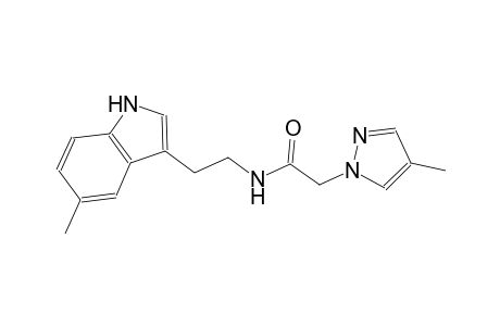 N-[2-(5-methyl-1H-indol-3-yl)ethyl]-2-(4-methyl-1H-pyrazol-1-yl)acetamide