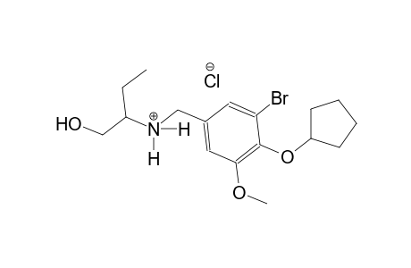N-[3-bromo-4-(cyclopentyloxy)-5-methoxybenzyl]-1-hydroxy-2-butanaminium chloride