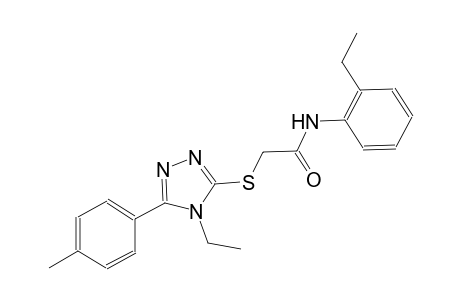 2-{[4-ethyl-5-(4-methylphenyl)-4H-1,2,4-triazol-3-yl]sulfanyl}-N-(2-ethylphenyl)acetamide