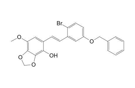 1-[2'-Hydroxy-3',4'-(methylenedioxy)-5'-methoxyphenyl}-2-(2"-bromo-5"-benzyloxy)-ethene