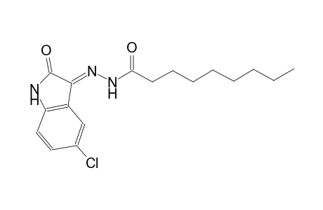 N'-[(3E)-5-chloro-2-oxo-1,2-dihydro-3H-indol-3-ylidene]nonanohydrazide