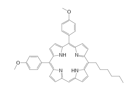 10-Hexyl-5,20-bis(4-methoxyphenyl)porphyrin