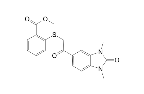 Benzoic acid, 2-[[2-(2,3-dihydro-1,3-dimethyl-2-oxo-1H-1,3-benzimidazol-5-yl)-2-oxoethyl]thio]-, methyl ester
