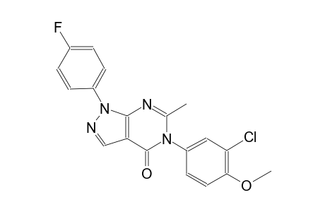4H-pyrazolo[3,4-d]pyrimidin-4-one, 5-(3-chloro-4-methoxyphenyl)-1-(4-fluorophenyl)-1,5-dihydro-6-methyl-