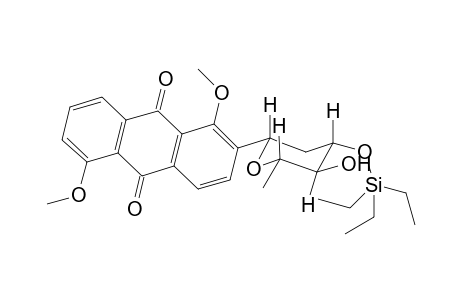 1,5-Dimethoxy-2-[ 5'-hydroxy-6'-methyl-4'-(triethylsilyloxy)tetrahydro-2' H-pyran-2'-yl]anthraquinone