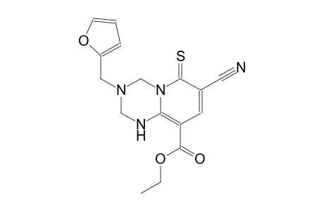 2H-pyrido[1,2-a][1,3,5]triazine-9-carboxylic acid, 7-cyano-3-(2-furanylmethyl)-1,3,4,6-tetrahydro-6-thioxo-, ethyl ester