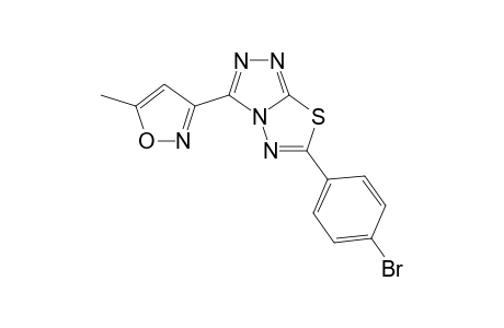 3-[6-(4-bromophenyl)-[1,2,4]triazolo[3,4-b][1,3,4]thiadiazol-3-yl]-5-methyl-1,2-oxazole