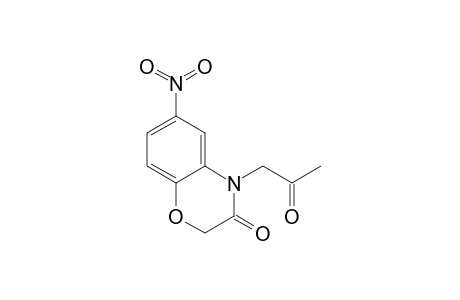2H-1,4-Benzoxazin-3(4H)-one, 6-nitro-4-(2-oxopropyl)-