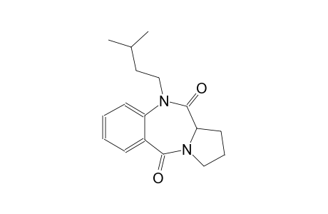 1H-pyrrolo[2,1-c][1,4]benzodiazepine-5,11(10H,11aH)-dione, 2,3-dihydro-10-(3-methylbutyl)-