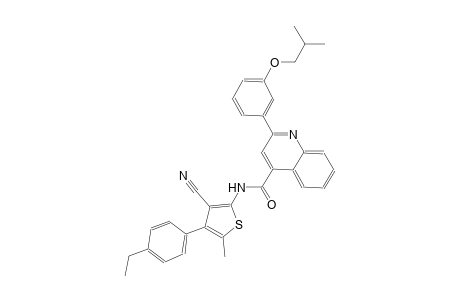 N-[3-cyano-4-(4-ethylphenyl)-5-methyl-2-thienyl]-2-(3-isobutoxyphenyl)-4-quinolinecarboxamide