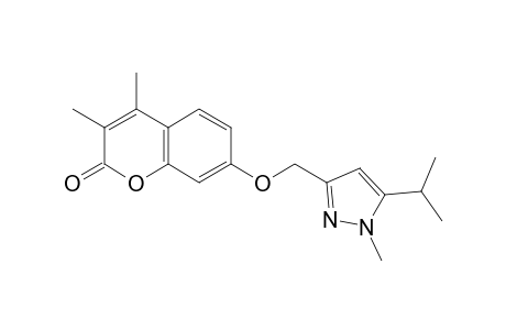 2H-1-Benzopyran-2-one, 3,4-dimethyl-7-[[1-methyl-5-(1-methylethyl)-1H-pyrazol-3-yl]methoxy]-