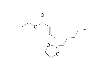 2-Butenoic acid, 4-(2-pentyl-1,3-dioxolan-2-yl)-, ethyl ester