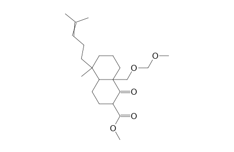 Methyl (2.xi.,4as,5s,8as)-(-)-8a.beta.-methoxymethoxymethyl-5.beta.-methyl-5.alpha.-(4-methyl-3-pentenyl)-3,4,4a,5,6,7,8,8a-octahydronaphthalen-1-oxo-2-carboxylate