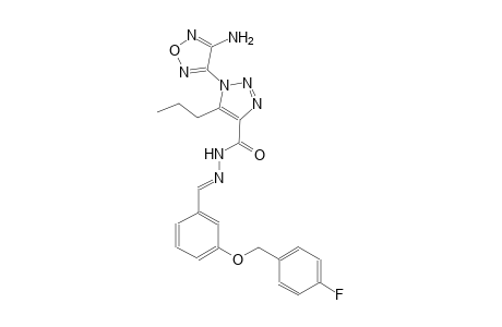 1-(4-amino-1,2,5-oxadiazol-3-yl)-N'-((E)-{3-[(4-fluorobenzyl)oxy]phenyl}methylidene)-5-propyl-1H-1,2,3-triazole-4-carbohydrazide