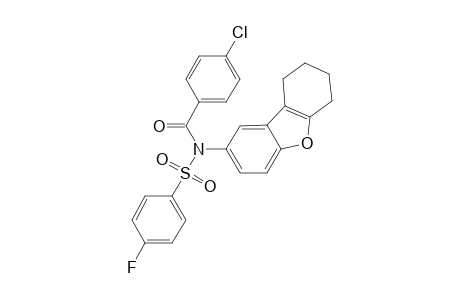 Benzenesulfonamide, N-(4-chlorobenzoyl)-4-fluoro-N-(6,7,8,9-tetrahydrobenzo[b]benzofuran-2-yl)-