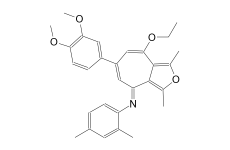 N-[(4E)-6-(3,4-dimethoxyphenyl)-8-ethoxy-1,3-dimethyl-4H-cyclohepta[c]furan-4-ylidene]-2,4-dimethylaniline